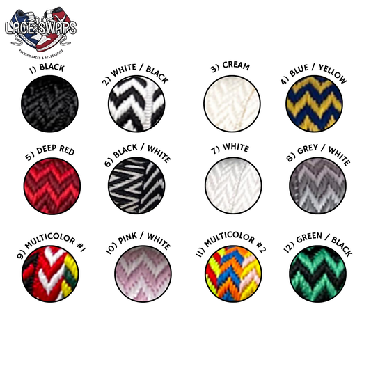 W-Threaded Pattern Premium Double Layer Flat Shoelaces