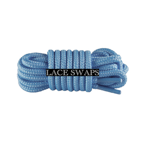 Baby Blue Jordan 11 Thick Round Shoelaces