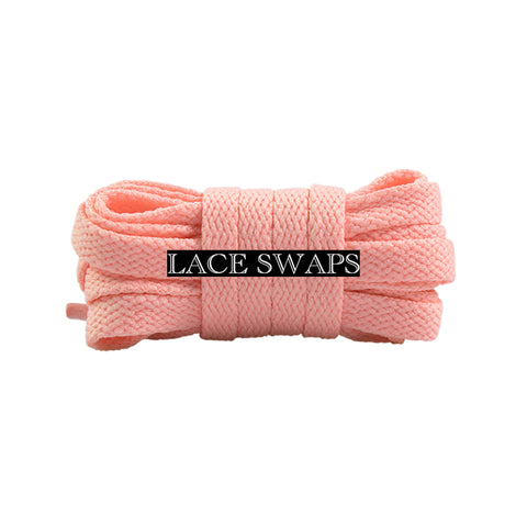 Baby Pink Slim Flat Classic Shoelaces