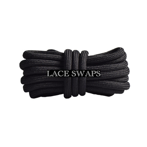 Black 350 Boost Rope Shoelaces