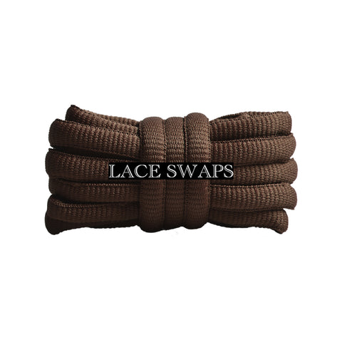 Brown Thick SB Dunk Oval Shoelaces
