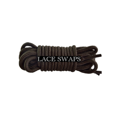 Chocolate Thin Round Classic Shoelaces