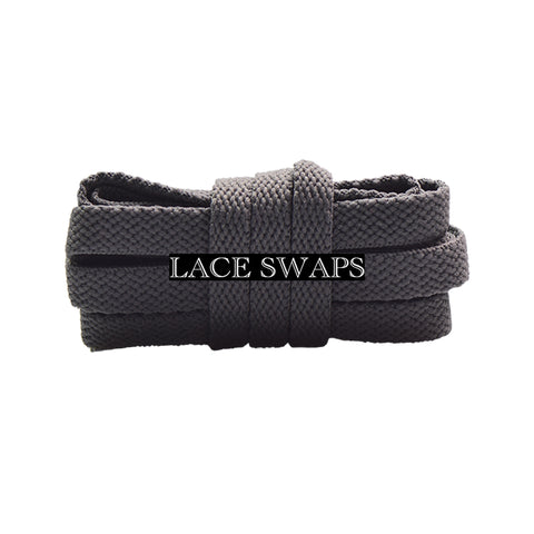 Dark Grey Premium Flat Classic Shoelaces