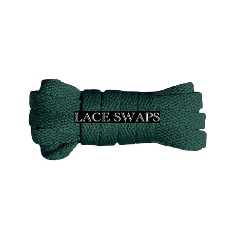 Deep Green "College Pack" Flat Shoelaces