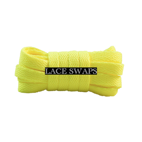Electric Yellow Slim Flat Classic Shoelaces