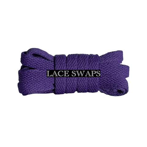 French Purple "College Pack" Flat Shoelaces