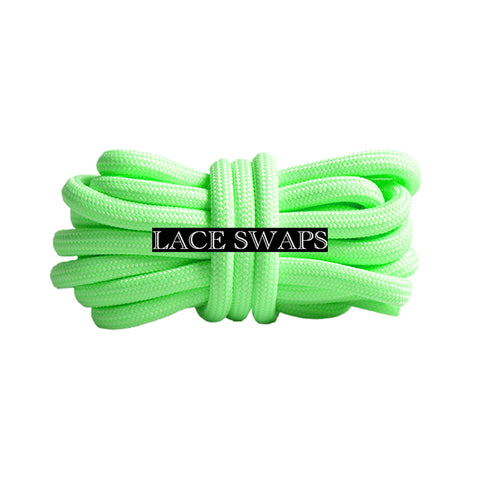 Green Aura 350 Boost Rope Shoelaces