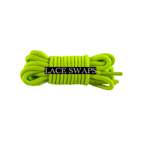 Lime Thin Round Classic Shoelaces