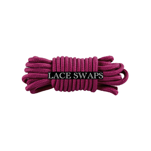 Maroon Thin Round Classic Shoelaces