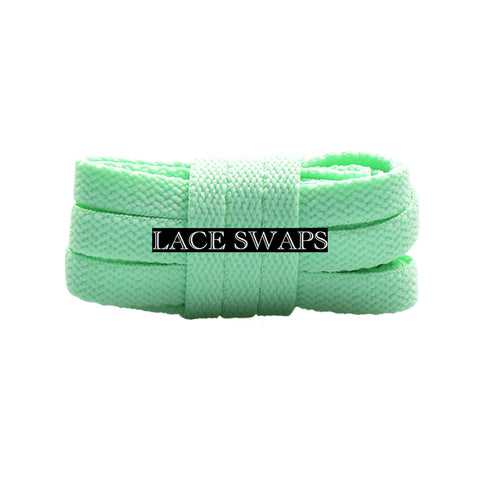 Mint Green Premium Flat Classic Shoelaces