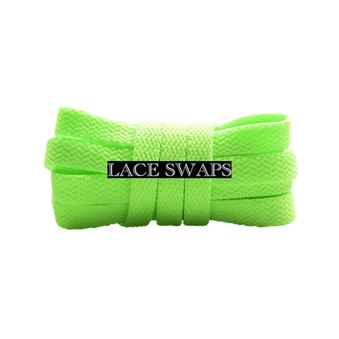Neon Green Premium Flat Classic Shoelaces
