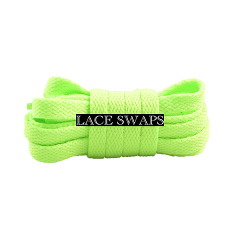 Neon Green Slim Flat Classic Shoelaces