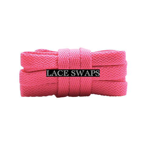 Neon Pink Premium Flat Classic Shoelaces