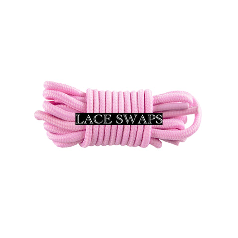 Pink Eclipse Thin Round Classic Shoelaces