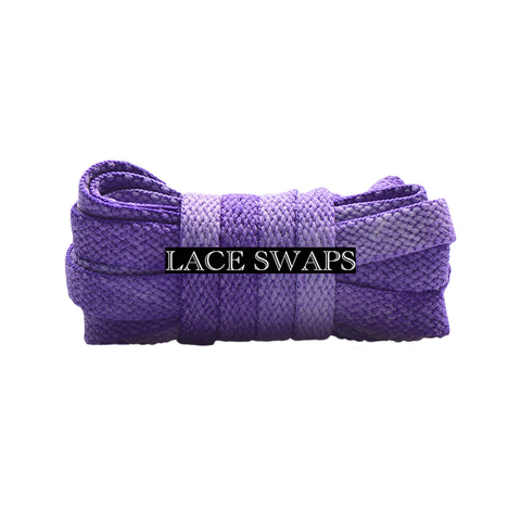 Purple Faded Flat Shoelaces