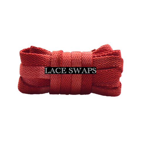 Red Faded Flat Shoelaces