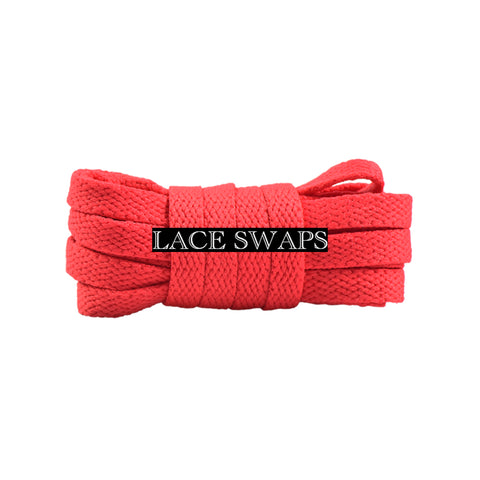 Red Slim Flat Classic Shoelaces