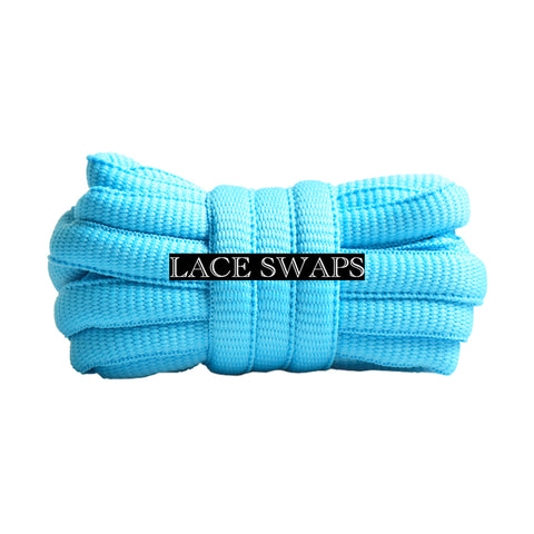 Sky Blue Thick SB Dunk Oval Shoelaces