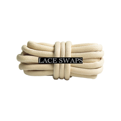 Flax Linen Round Soft Tubular Shoelaces