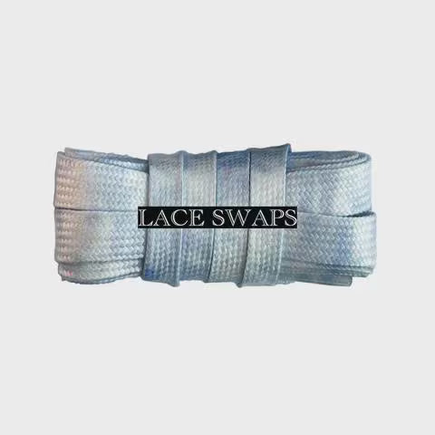 Flat Denim Print Shoelaces