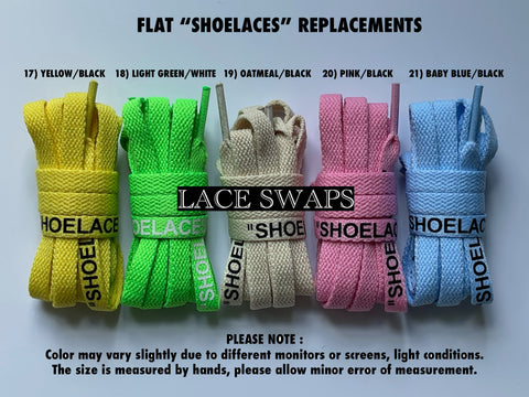 Flat "SHOELACES" Replacements Cont.