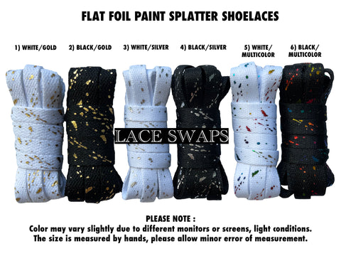 Flat Foil Paint Splatter Shoelaces