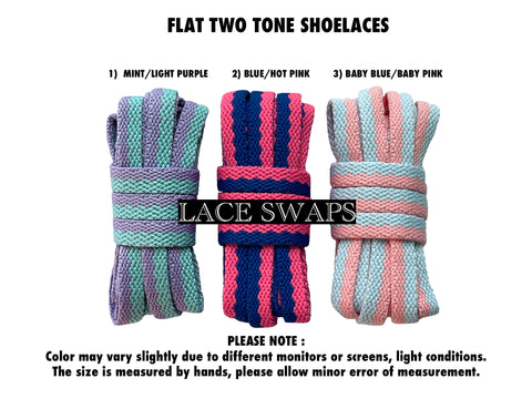 Flat Two Tone Shoelaces