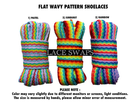 Flat Wavy Pattern Shoelaces