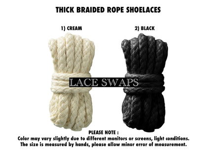 Thick Braided Rope Cactus Jack Inspired Shoelaces