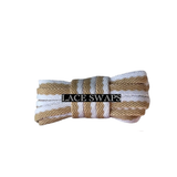 1 Pair Two Tone Colorful Classic Flat Shoelaces Now Available in 47 55 Inches Shoe laces