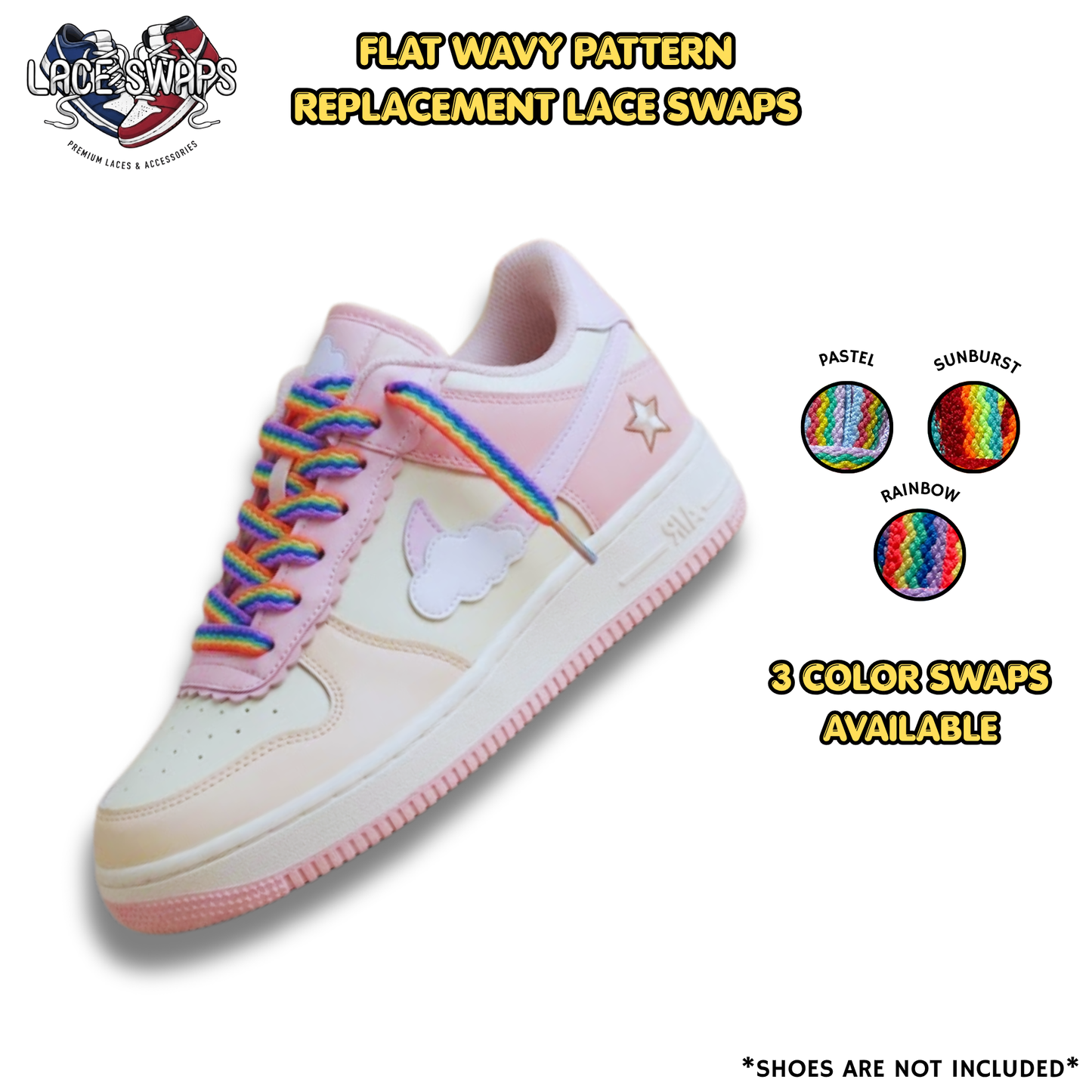 Flat Wavy Pattern Shoelaces