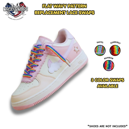 Flat Wavy Pattern Shoelaces