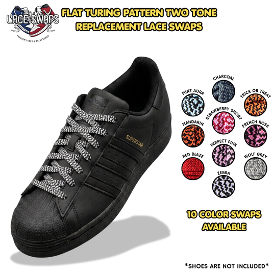 Flat Turing Pattern Two Tone Shoelaces