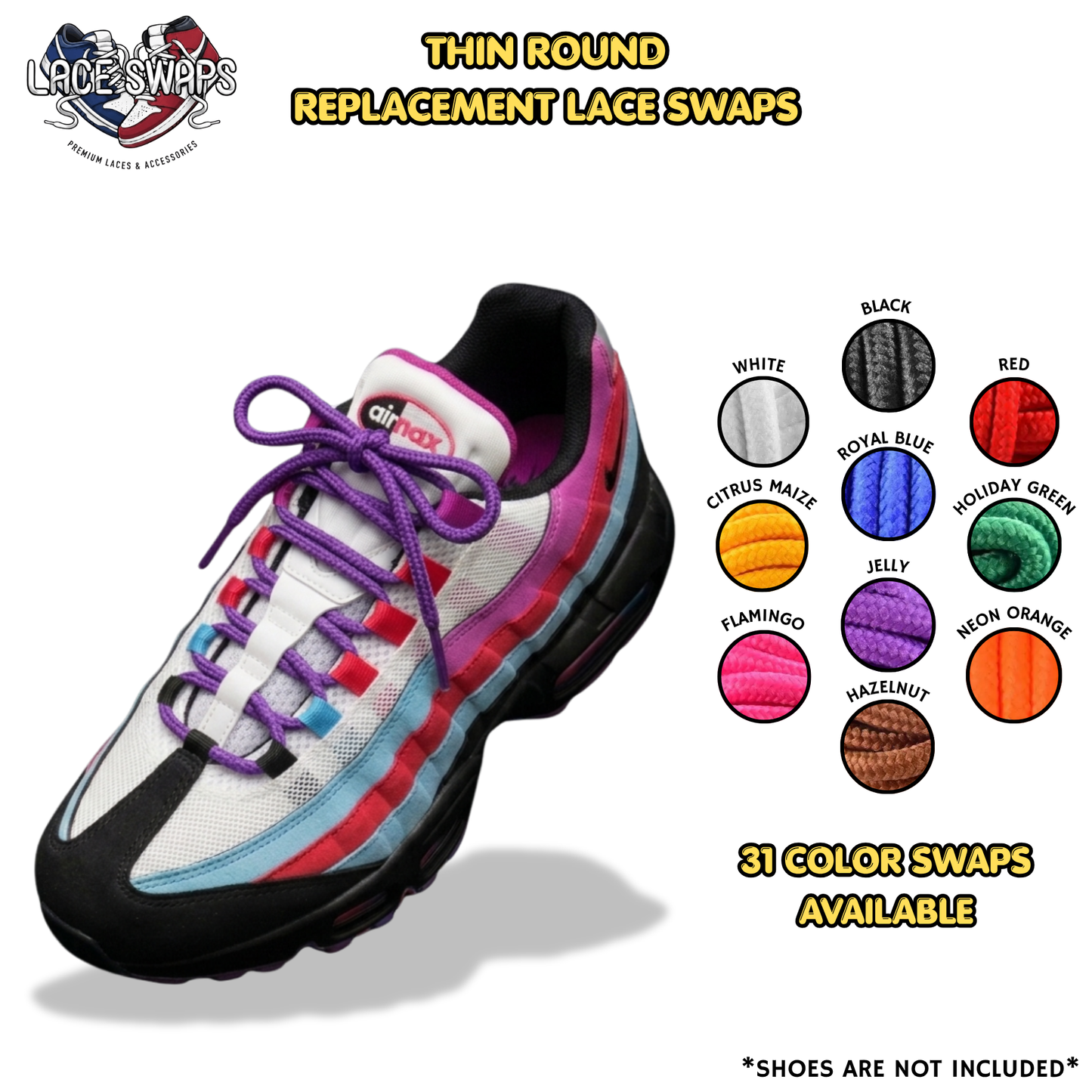 Thin Round Shoelaces