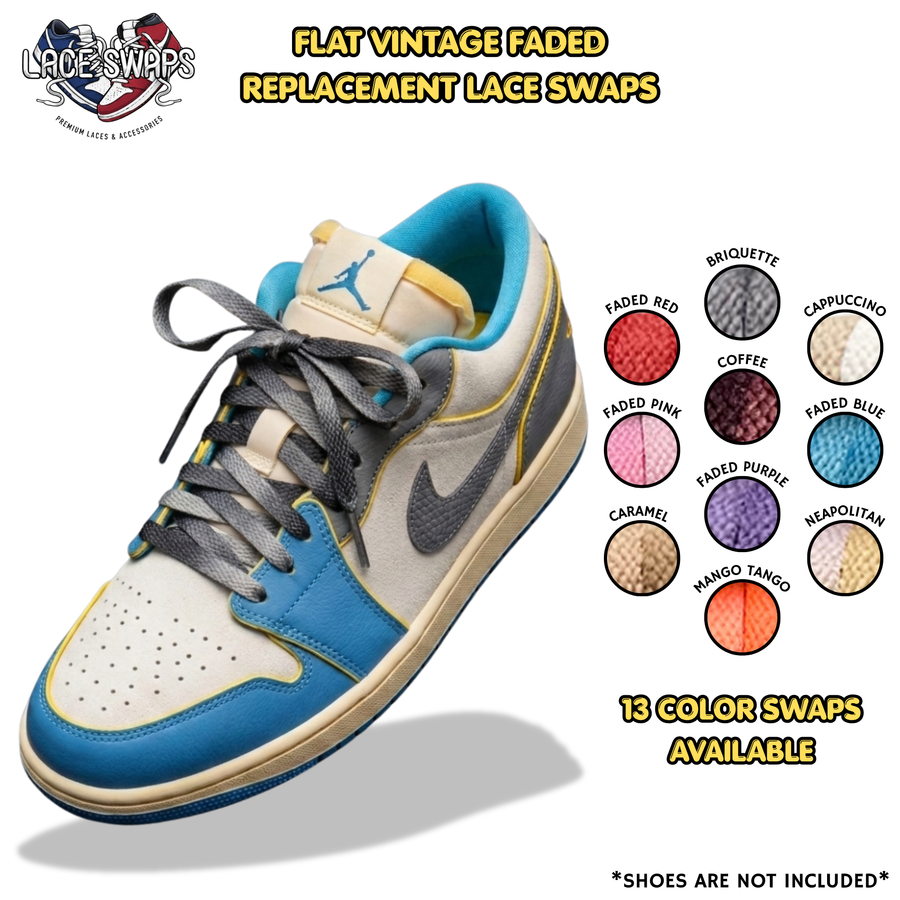 Vintage Tie Dye Faded Shoelaces