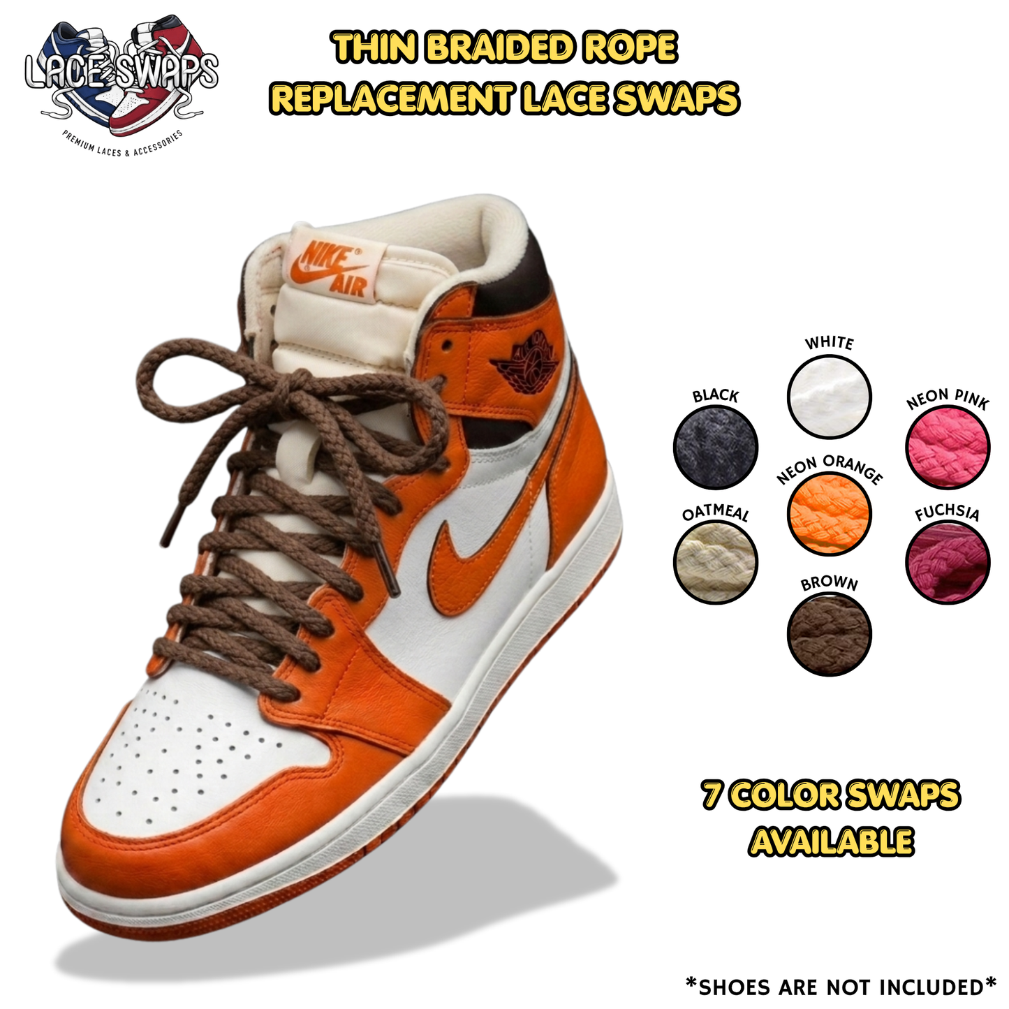 Thin Braided Rope Starfish Jordan 1 Shoelaces