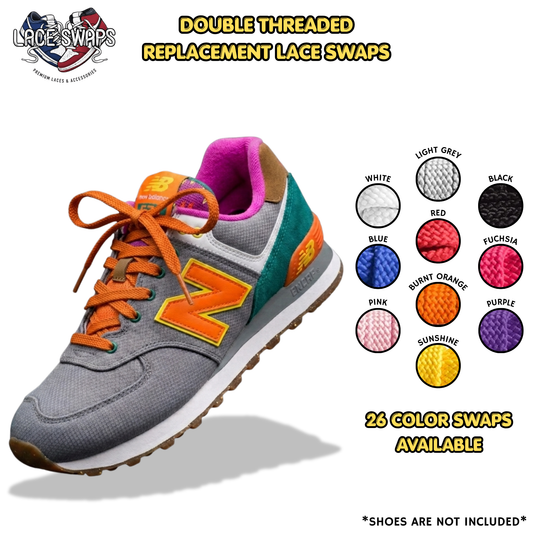 Flat Double Threaded Shoelaces