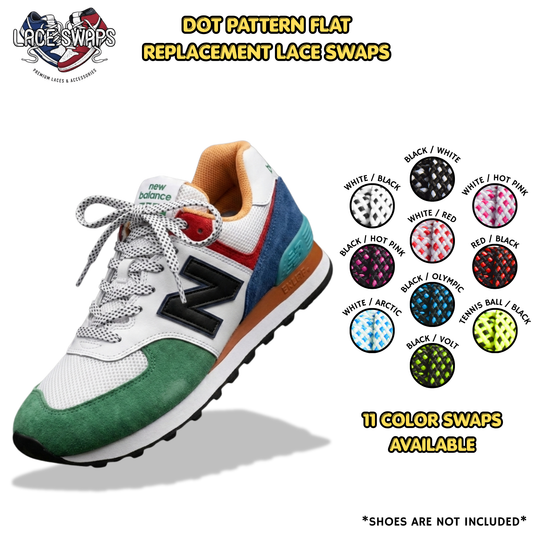 Dot Pattern Flat Shoelaces