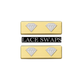 Chic Metal Shoelaces Lips, Diamond, Eyes , Pink Heart Available