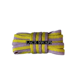 1 Pair Two Tone Colorful Classic Flat Shoelaces Now Available in 47 55 Inches Shoe laces