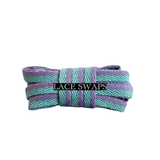 1 Pair Two Tone Colorful Classic Flat Shoelaces Now Available in 47 55 Inches Shoe laces