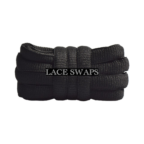 Black Thick SB Dunk Oval Shoelaces