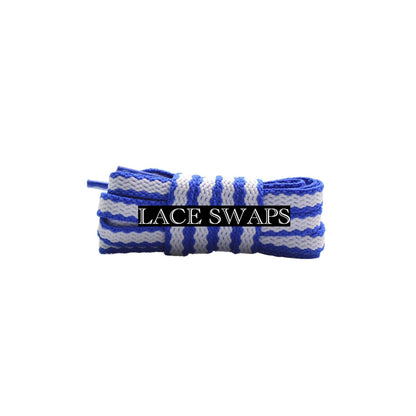 Two Tone Racer Pattern Flat Shoelaces