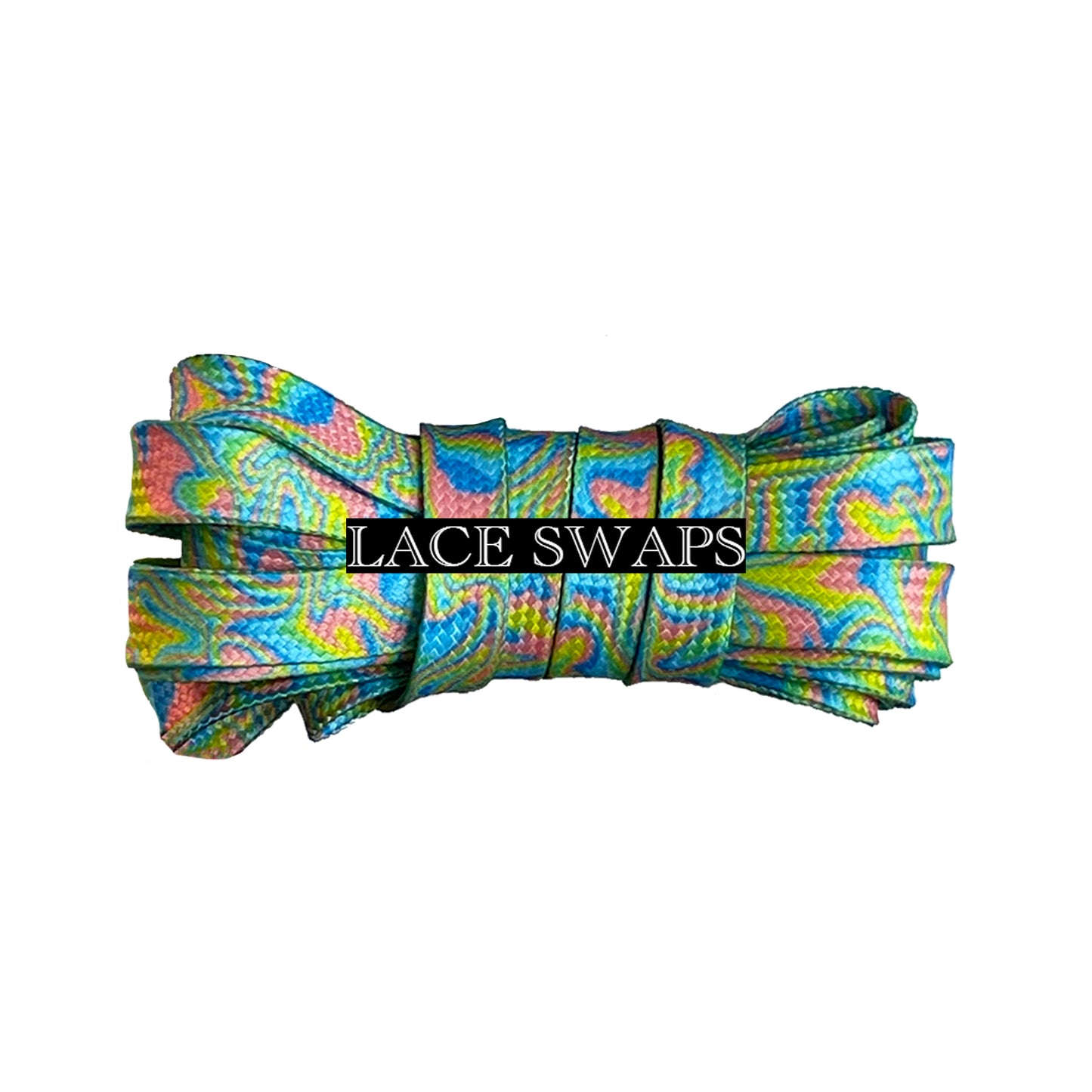 Oil Spill Flat Pattern Shoelaces