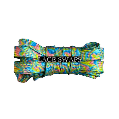 Oil Spill Flat Pattern Shoelaces