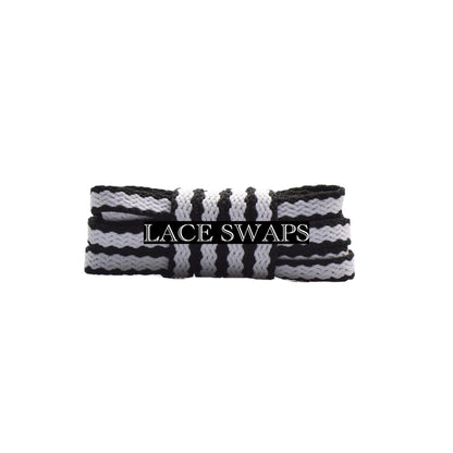 Two Tone Racer Pattern Flat Shoelaces
