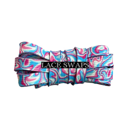 Oil Spill Flat Pattern Shoelaces
