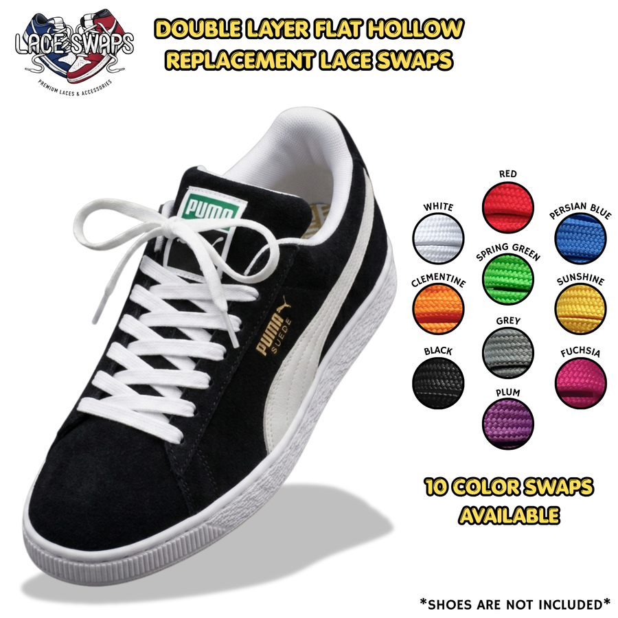 Double Layer Flat Hollow Shoelaces