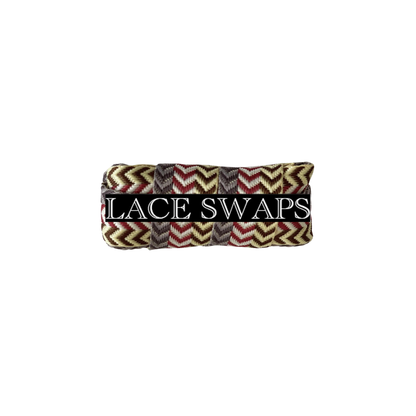 Premium W-Threaded Pattern Wide Flat Shoelaces