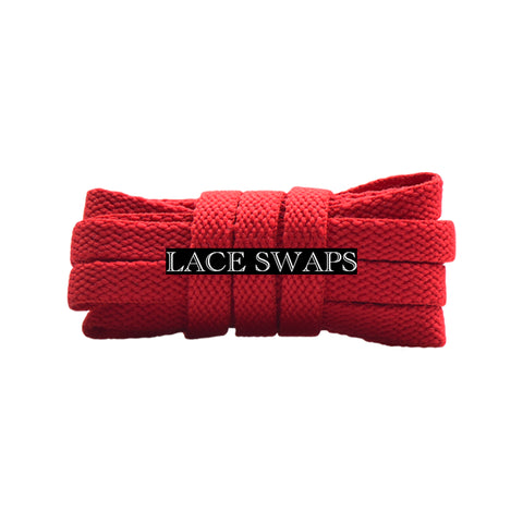Red Premium Flat Classic Shoelaces